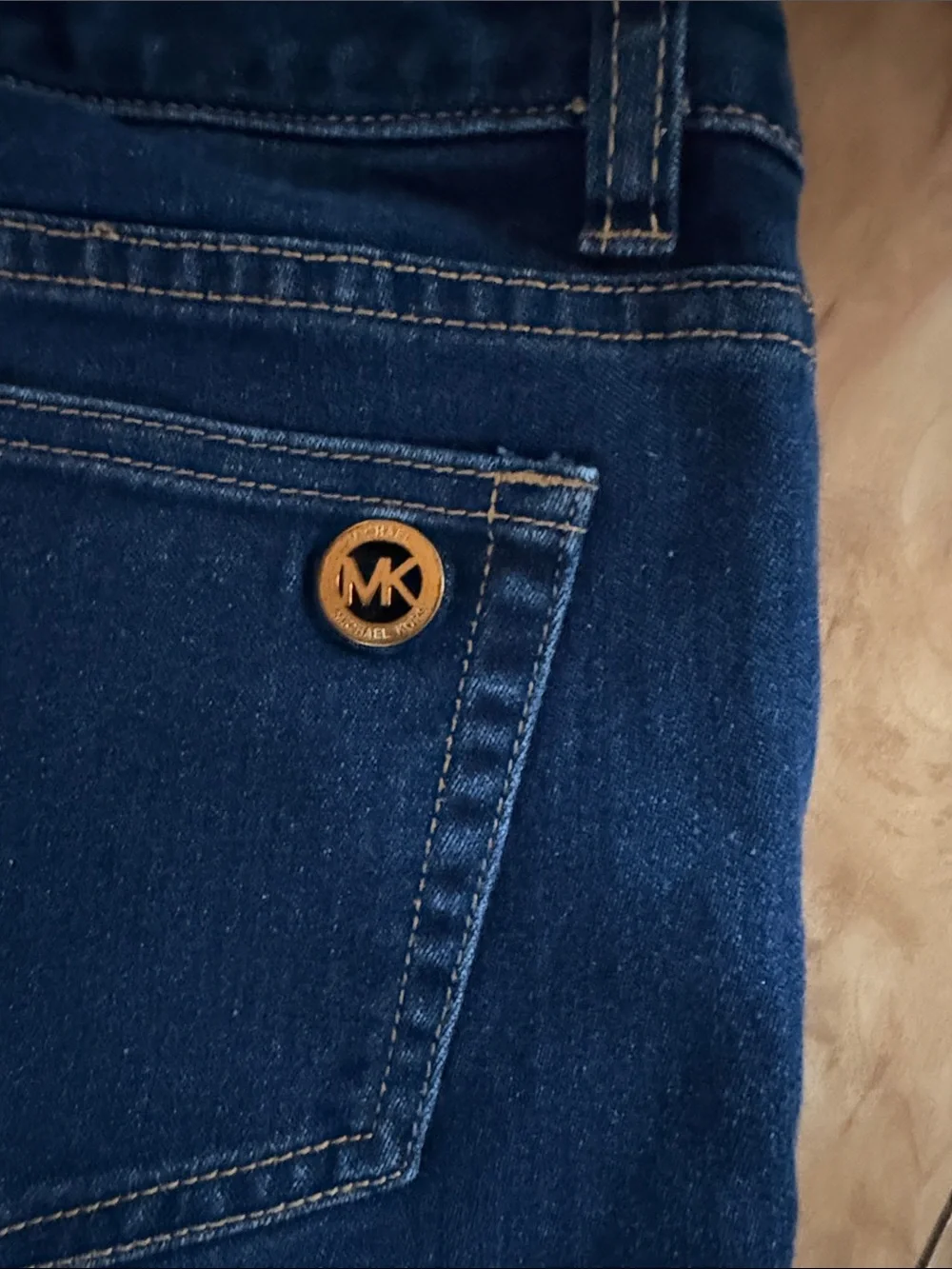Michael Kors Navy Skinny Zip-Pocket Jeans